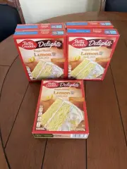 Betty Crocker Delights Super Moist Lemon Cake Mix 13.25 oz (5 Mixes)