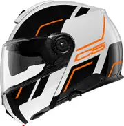 Schuberth C5 Master, flip up helmet , color: Black/White/Orange , size: 3XL (64/65)