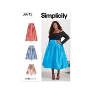 Simplicity Sewing Pattern 9712 R11687 Skirt Womens Size 30W-38W
