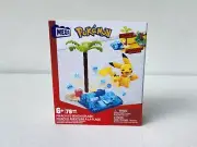Pikachu's Beach Splash Mega Construx Pokémon New Factory Sealed 79 pieces