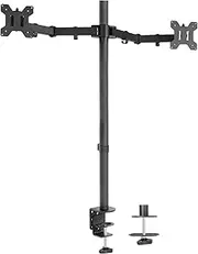 VIVO Dual Monitor Stand Up Desk Mount Extra Tall 39 inch Pole, Fully Adjustable Stand for up to 27 inch Screens, Black, STAND-V012