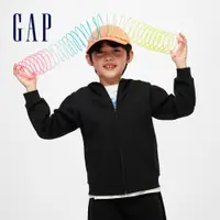 在飛比找蝦皮商城優惠-Gap 男童裝 Logo連帽外套 空氣三明治系列-黑色(89