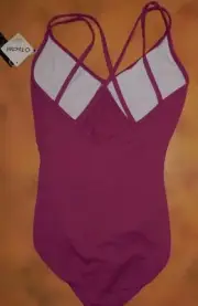Dance Bloch Boysenberry Cami Leotard Double Strap Back Sm Adult T1002L