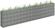 Raised Garden Bed, Elevated Planter Box Plant Container Gabion Galvanised Steel 360x30x90 cm