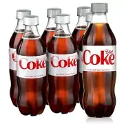 (6 Pack) Coca Cola Diet Coke Soda Soft Drink, No Sugar, No Calories, 16.9 Fl Oz