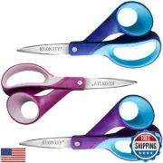 KUONIIY Left Handed Scissors，7" Big Kids Scissors for Ages 8+,Real Left Hande