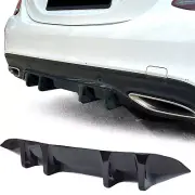 For Mercedes W205 2018-2021 With Amg-Line Rear Diffuser Black Gloss