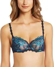 NWT Simone Perele 13R330 Women's Amour Demi-Cup Underwire French Lace 32C $89