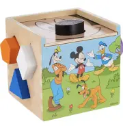 Melissa & Doug Disney Mickey Mouse Friends Wooden Shape Sorting Cube Toy Ages 2+