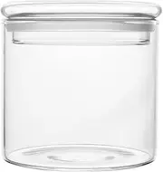 H&H Nuvola Borosilicate Glass Sugar Bowl, Transparent, with Lid