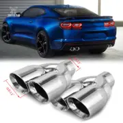 2X Dual Exhaust Tip 2.5" Inlet 3.5"Outlet Weld-On SS For Chevrolet Camaro SS ZL1