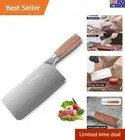 7 Inches Stainless Steel Meat and Vegetable Cleaver Knife with Ergonomic and ...