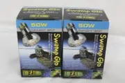 Exo Terra Swamp Glo Basking Splash Proof Reptile 50W Spot Lamp x 2 - New