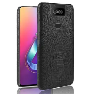 華碩ZenFone 6 ZS630KL手機套 Asus ZS630KL殼 I01WD鱷魚皮紋硬殼