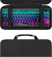Linkidea Hard Travel Case Compatible with TKL Tenkeyless Wireless/Wired Keyboard, Computer 87 Keys Keyboard Carrying Case Protective Storage Box Bag