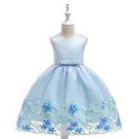 在飛比找Yahoo!奇摩拍賣優惠-速賣通 歐美童裝女童連衣裙夏兒童禮服公主裙網紗蓬蓬裙
