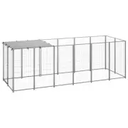 Dog Kennel 330x110cm Steel Large Outdoor Pet Cage Fence Run Pen House Enclosure