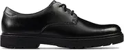 [Clarks] Loxham Derby Youth Leather Shoes in Black