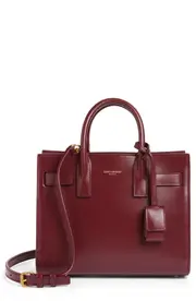 Saint Laurent Nano Sac de Jour Leather Tote in New Dark Bordeaux at Nordstrom One Size