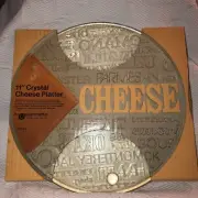 Jeannette Glassware 11 Inch Crystal Cheese Platter Party Plate Tray