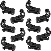 HOMSFOU 10pcs Action Camera J Hooks with Thumb Screws Compatible with Multiple Brands Sturdy Mounting for Smartphones and Cameras for Dynamic Filming