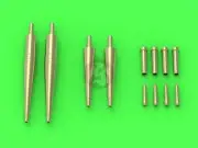 Master 1/48 Spitfire Mk.Vc 20mm Cannon & .303 MG Barrel Tips (Eduard) AM-48-166
