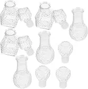 PLAFOPE 6Pcs Transparent Wine Decanter Crystal Wine Dispenser for Whiskey and Wine Tasting for Home Bar and Special Occasions Elegant Design for Enhanced Flavor