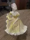 Vintage 1970 Royal Doulton & Co Limited Figurine Ninette Lady Bone China Yellow