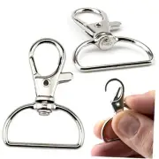 60 Pack Key Chain Clip Hook Swivel Clasp with D Ring Clip Hook Lanyard Snap