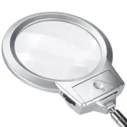 Large Lens Table Top Desk Lamp Lighted Magnifier Magnifying Glass With LED Light