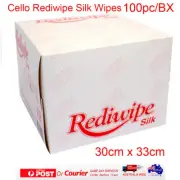 Cello Rediwipe Silk Wipe Facial Multipurpose Wipes 100 Cloths 30cm x 33cm