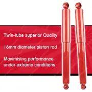 2x Rear KYB SKORCHED 4'S Shock Absorbers for Ford Ranger PX P4AT 2.2 3.2 11-On