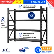 Giantz 2MX1.8M Garage Shelving Warehouse Rack Steel Storage Racking Shelves Unit