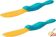 Walquicks Adorable Platypus Jam Spoon, 2Pcs Silicone Scraper Sauce Jar Spatula Versatile Kitchen Tool Cheese Spreading Brush Kitchen Essential Tool for Cooking Baking Scooping and Scraping