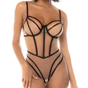 Mapale Mesh & Linework Underwire Teddy