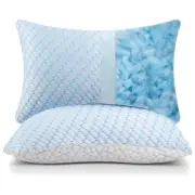 Memory Foam Standard Size Pillows Set of 2 Cooling Bed Pillow 2 Pack Shredded Me
