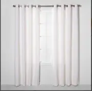 Project 62 Light-Filtering Curtain Panel 50" W x 84" L White Luster Basketweave