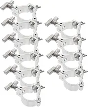 INOOMP 10Pcs Sturdy Light Hooks Durable Clamps for Stage Lighting Compatible with LED and Moving Head Lamps for Home Bar Ktv and Office Use Silver Finish