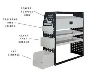 Van shelving rack Shelf Assorted Accessories for Caddy Van Storage - A
