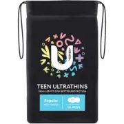 U By Kotex Teen Ultrathins Pads Regular With Wings 14 pack