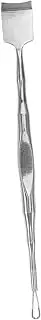 Ipetboom Double-headed Blackhead Shovel Scalp Scrubber Pore Extractor Pore Scraper Blackhead Spatula Extractor Spatula for Blackheads Face Spatula for Women Stainless Steel Silver