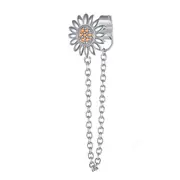 ANYCO Earrings Sterling Silver Geometric Cute Icons Tassel Ear Line Stud For Women Teen Fashion Stylish Accessories Jewelry Gifts Sunflower