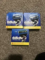 Gillette Fusion Razorblade refill cartridges 8 CHILL (LOT 3 )Proglide bladesl