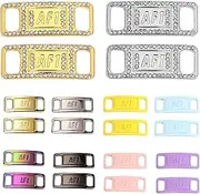 [animacoser] 10 Pairs Af1 Metal Lace Tag,Bling Shoelace Charms Set,Shoe Lace Charms Decorations for Sneakers, Multicolor, One Size