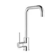 Round Chrome Gooseneck Swivel Spout Kitchen Sink Mixer Tap Basin Faucet