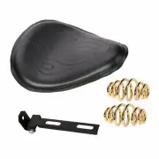 Leather Flame SOLO Slim Seat 3" Mount Bracket Spring Bobber Chopper XL Vintage