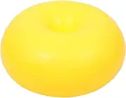 Garneck Thickened Donut Fitness Ball for Yoga and Pilates - Anti-Blast Stability Ball in Vibrant Yellow for Exercise Balance Training and Core Strength Workout