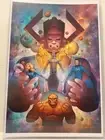 Nathan Szerdy SIGNED Fantastic Four Art Print Silver Surfer Human Torch FF