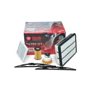 Sakura Front Wiper Blades & Filter Service Kit for Toyota Landcruiser VDJ79R 4.5