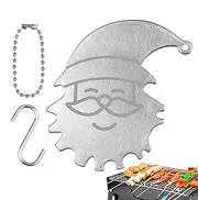 Grill Scraper for Outdoor Grill - Stainless Steel Griddle Tools Bristle-Proof | Grate Scrubbing Gadgets White Bearded Old Man Design